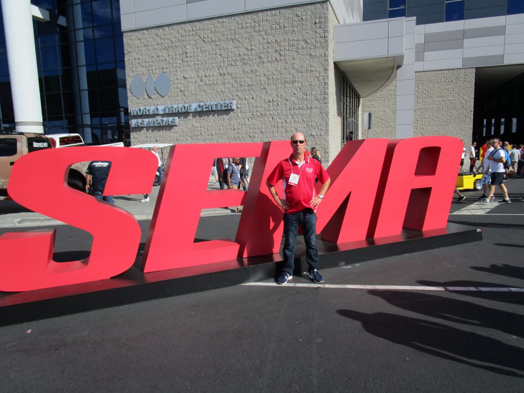 Adam Scheps at the SEMA Car Show
